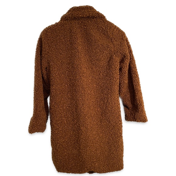 NWT Blank NYC oversized teddy pea coat in brown Size XS - Picture 2 of 6